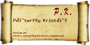 Péterffy Kristóf névjegykártya